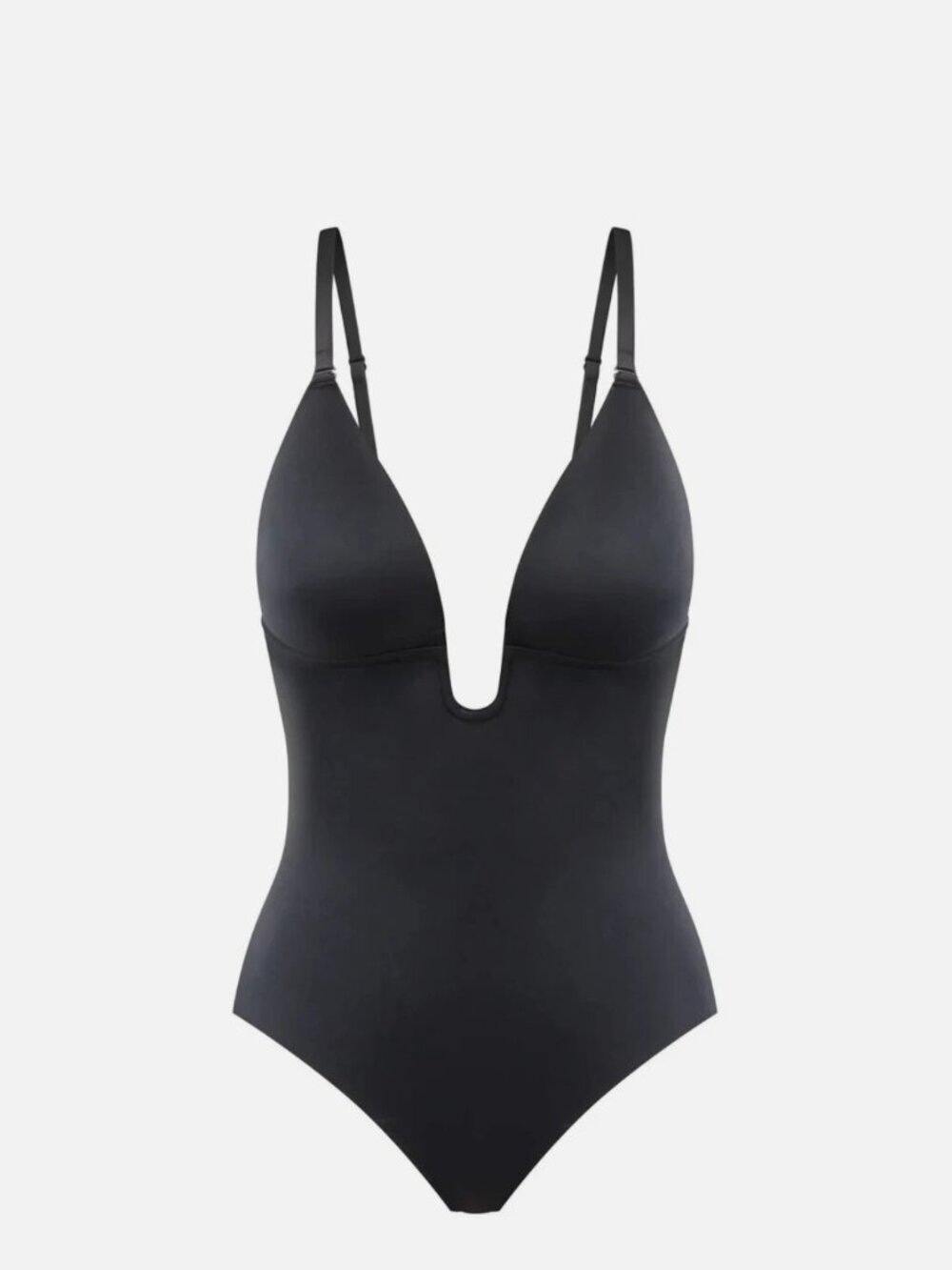 SPANXshape™ Suit Your Fancy Plunge Low-Back Thong Bodysuit 10206R L very black